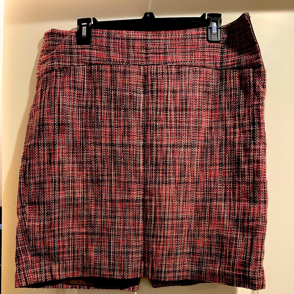 Patterned tweed skirt